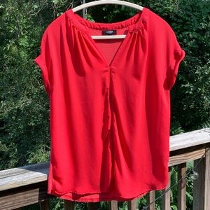 Premise Collections Flowy Short Sleeve Blouse | Medium